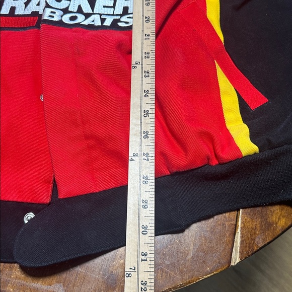 Bass Pro Shops Red and Black Racing Jacket Deadstock - Picture 3 of 9